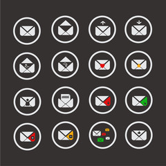 communication email icon set 1