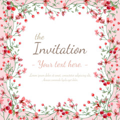 Flower Invitation Card