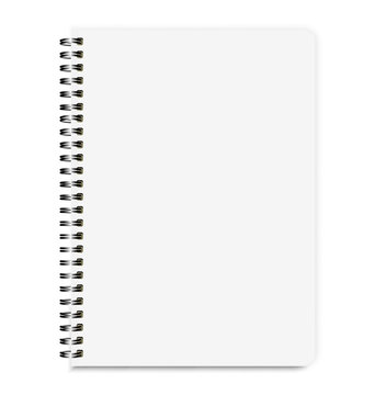 Blank Realistic Notebook Size A4 Isolated On White Background