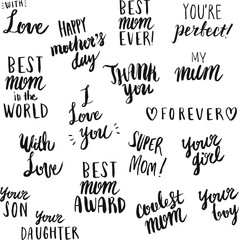 Mother's Day Hand Lettering Dark Grey