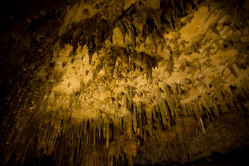Stalagmites in cave