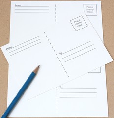 Blank postcards