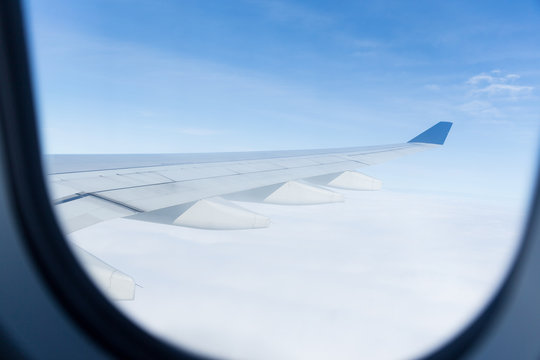 Window view of an airplane