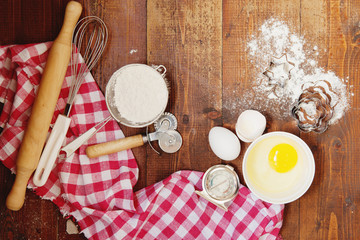 Tools and Ingredients for baking