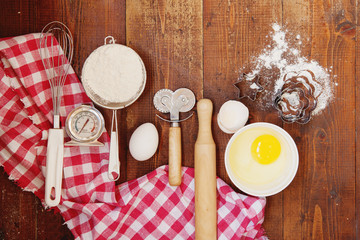 Tools and Ingredients for baking