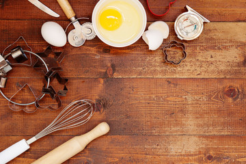 Tools and Ingredients for baking,