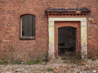 Destroyed, the historic factory building
