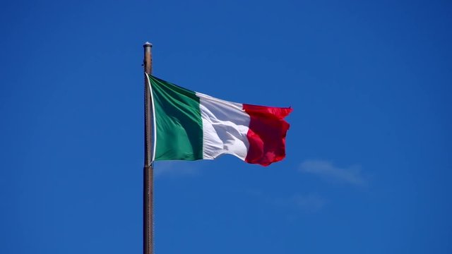 Italien Flagge vid 10