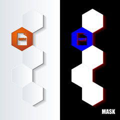 Obraz premium Hexagons_Orange_Icon_Vertical