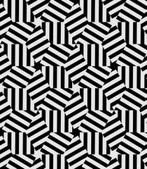 Monochrome stylish geometric Rhombus stacked pattern