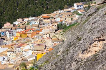 Fototapeta premium Aerial view of the monumental city of Cuenca, Spain