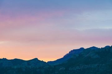 sunset behind the mountains
