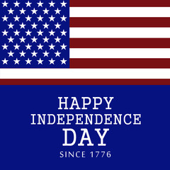happy fourth of july - independence day greeting card