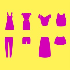 Simple Clothes Icon in Purple 