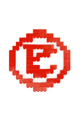 Obraz premium e-mail symbol made of blocks