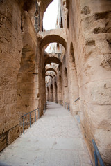 Ruins of the largest coliseum in North Africa. El Jem,Tunisia, UNESCO