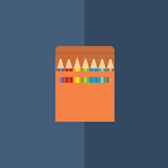 Flat Design Pencil Vector Illustration.