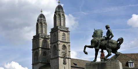 Fototapeta premium Grossmünster zürich