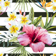 Tropical watercolor pattern