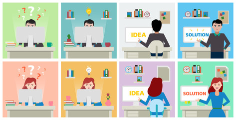 Idea and solution development in set .