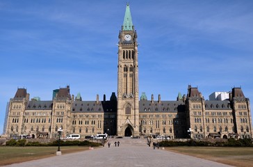 Fototapeta na wymiar Le Parlement à Ottawa.