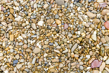 Sea stones background.