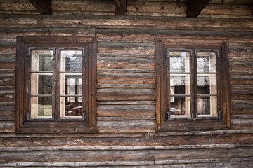 Fototapeta na wymiar Wooden windows detail