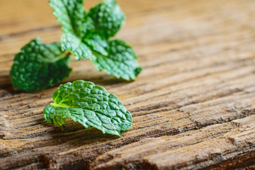 Fresh mint on a table