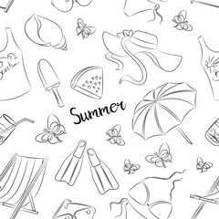 Pattern of summer symbols
