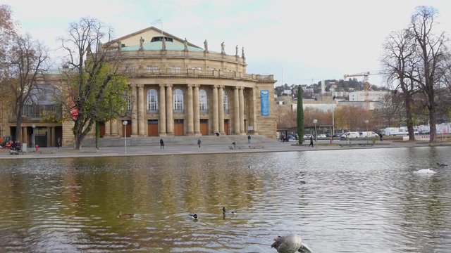 STUTTGART, GERMANY - NOVEMBER 19, 2015: Stuttgart State Theater, It is one of a few German opera houses to survive the bombing of the World War II.