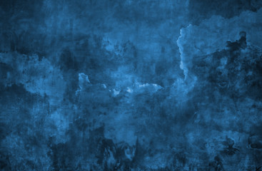 blue background wall made on real plaster - Powered by Adobe