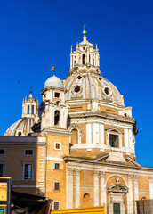 Fototapeta na wymiar Santa Maria di Loreto Church in Rome