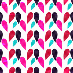 Flower petals on a white background grunge texture seamless pattern