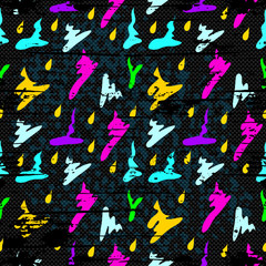 Obraz premium Graffiti Background seamless pattern