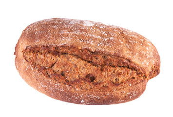 Buckwheat flour bread isolated on a white background