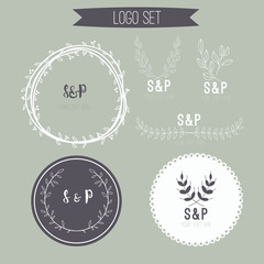 wedding invitation card suite with  flower Templates
