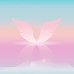 angle wing pastel background vector