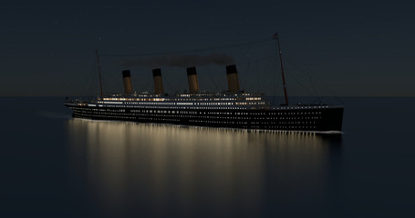 Titanic Night 4K FX - obrazy, fototapety, plakaty