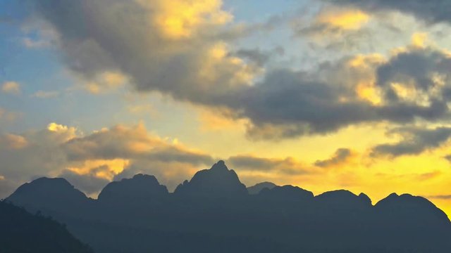 Time-lapse of Fansipan, a mountain in Vietnam, the highest in Indochina
