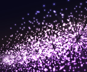 Fireworks vector abstract colorful celebration background vector illustration