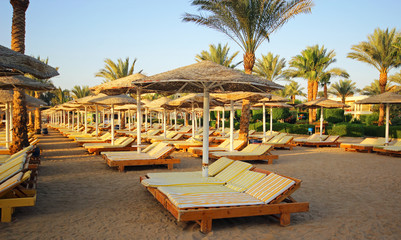 Beautiful view of the street in Hurghada, Egypt