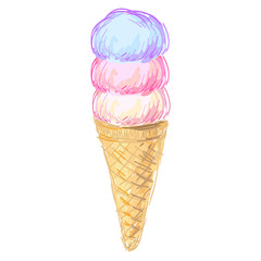 Fresh ice cream cone