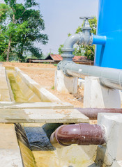 chiller water pump with pressure gauge, water support.