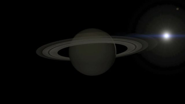 Il pianeta Saturno con i suoi anelli