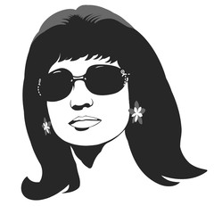 Portrait of a beautiful woman in sunglasses
