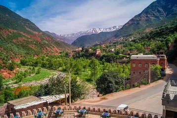 Tuinposter Ourika Valley Morocco. / Ourika Valley is just 30km away from Marrakesh, beautiful unspoiled nature under the mountain of Atlas. © dreamer4787