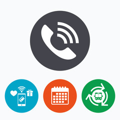 Phone sign icon. Support symbol.
