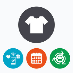 T-shirt sign icon. Clothes symbol.