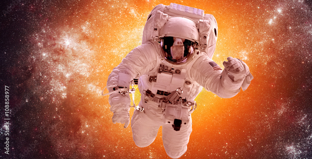 Wall mural astronaut in outer space