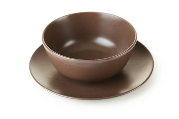 Empty bowl isolated on white